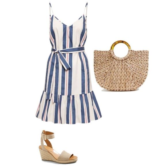 Banana Republic Striped Dress NWT - Picture 3 of 16